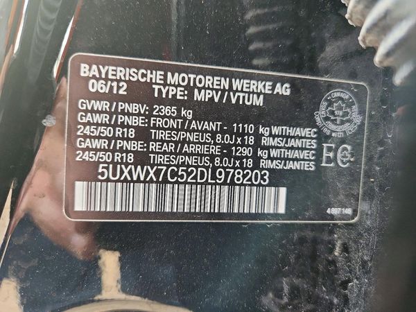 2013 BMW X3 xDrive35i — VINS