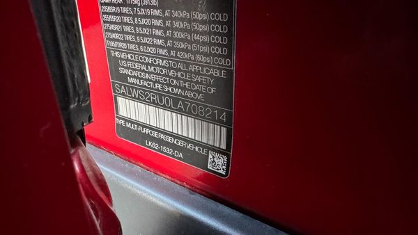 2020 LAND ROVER RANGE ROVER SPORT HST
