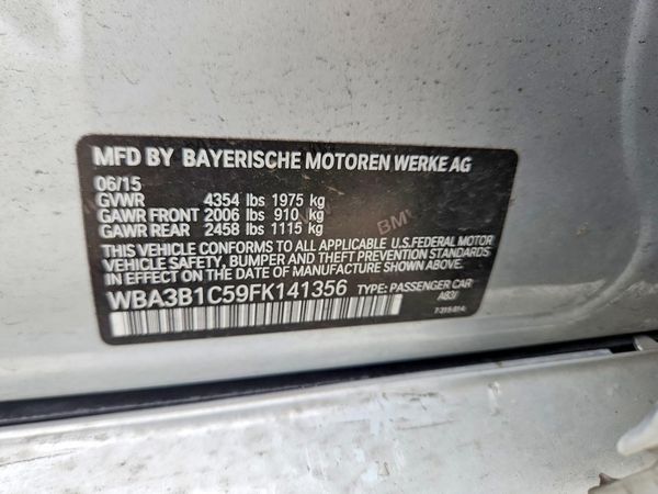 2015 BMW 320 320i — VINS