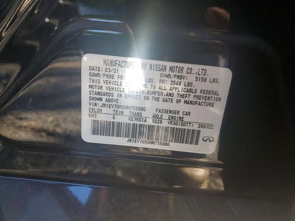 2021 INFINITI Q50 LUXE — VINS