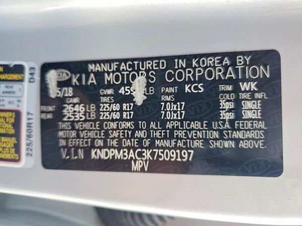 2019 KIA SPORTAGE LX — VINS