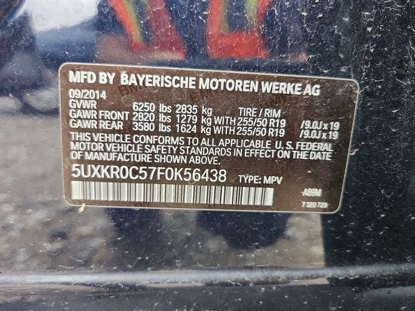 2015 BMW X5 xDrive35i — VINS