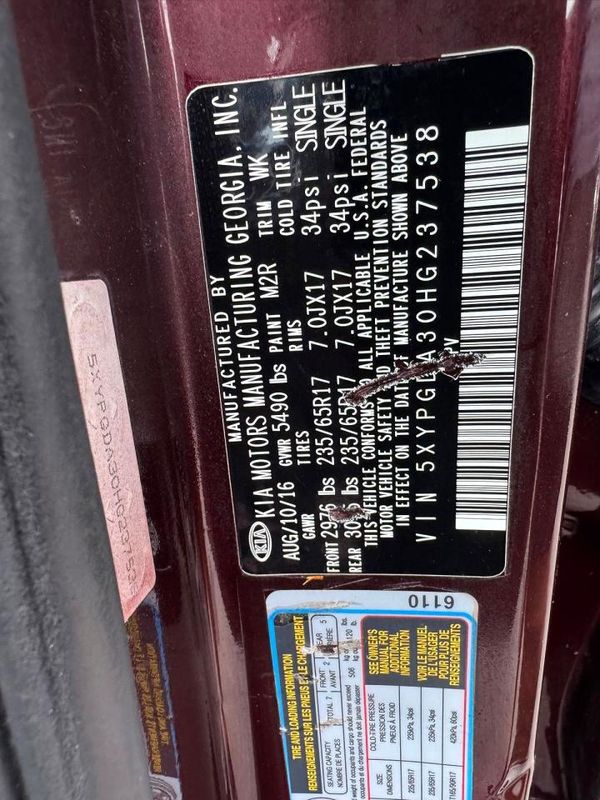 2017 KIA SORENTO L, LX
