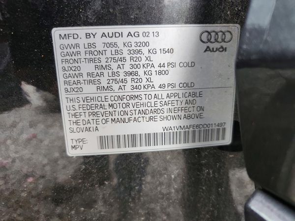 2013 AUDI Q7 Prestige — VINS