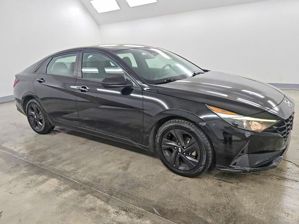 2021 HYUNDAI ELANTRA Blue — Passenger 3/4