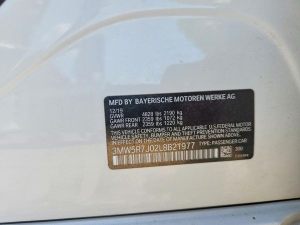 2020 BMW 330XI xDrive NA — VINS