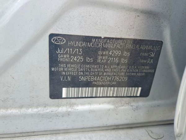 2013 HYUNDAI SONATA GLS/ GLS Popular — VINS