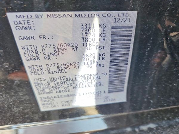 2024 NISSAN TITAN Crew Cab — VINS