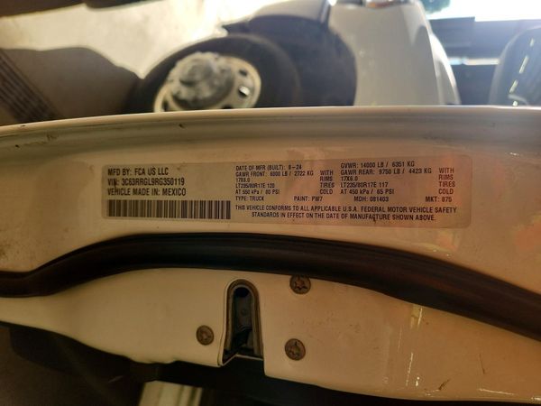 2024 RAM 3500 Tradesman — VINS