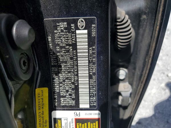 2015 TOYOTA CAMRY — VINS