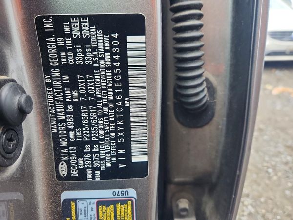 2014 KIA SORENTO Base/ LX — VINS