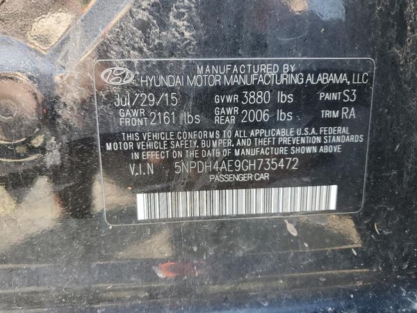 2016 HYUNDAI ELANTRA