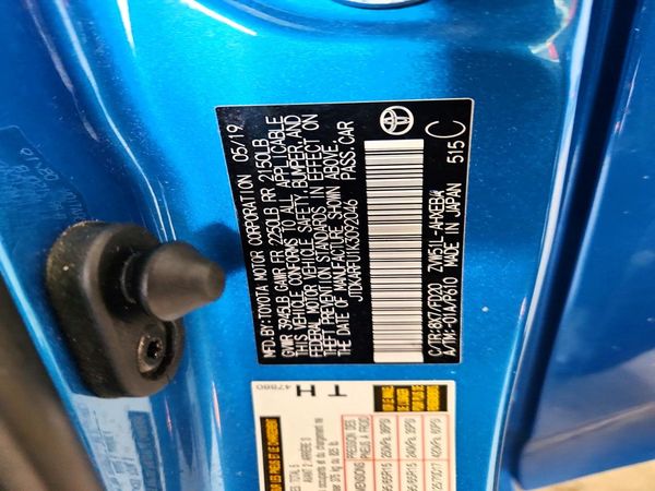2019 TOYOTA PRIUS L/LE/XLE/LTD. — VINS