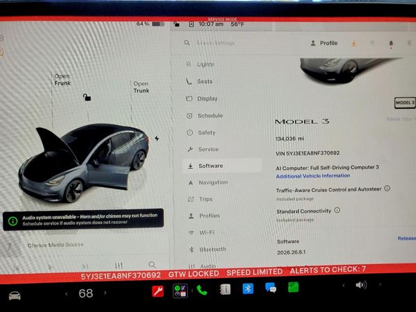 2022 TESLA MODEL 3 — ODOM