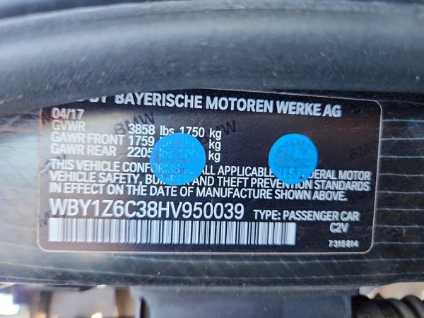 2017 BMW I3 — VINS