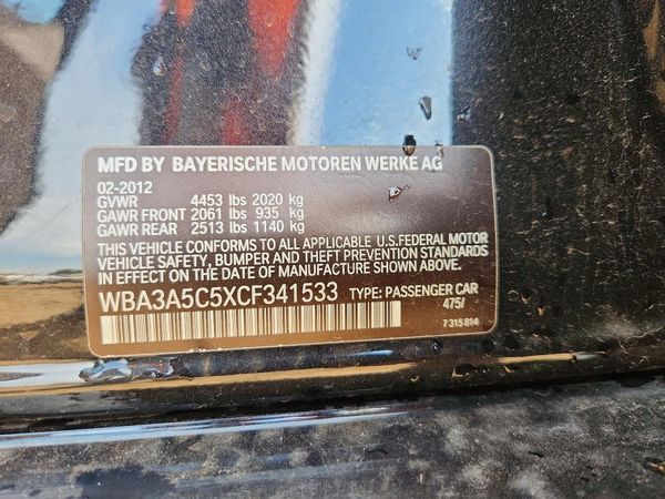 2012 BMW 328 — VINS
