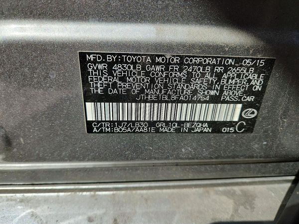 2015 LEXUS GS — VINS