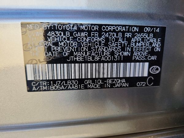 2015 LEXUS GS 350 — VINS