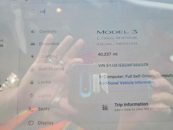 2021 TESLA MODEL 3 — ODOM