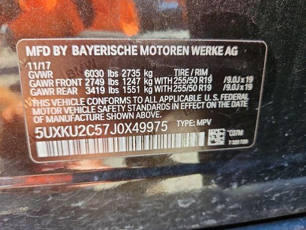 2018 BMW X6 xDrive35i — VINS