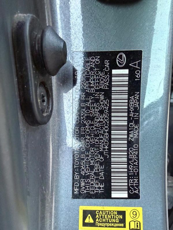 2012 LEXUS CT 200h