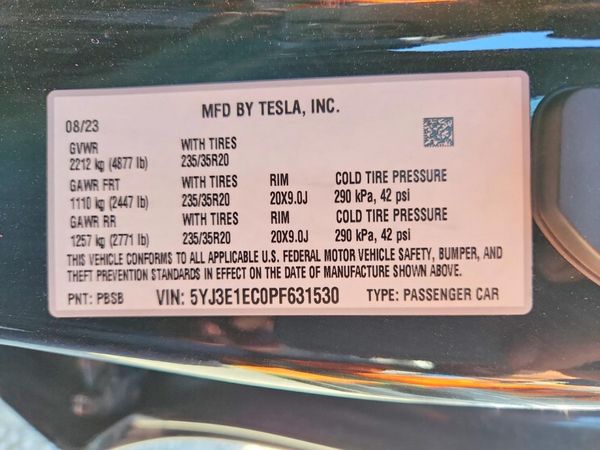 2023 TESLA MODEL 3 — VINS