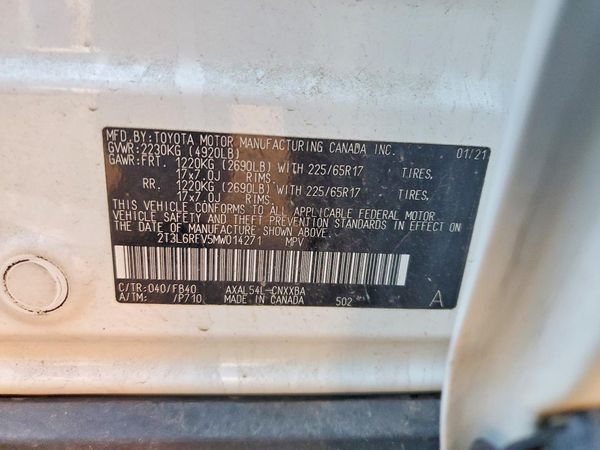 2021 TOYOTA RAV4 LE HV — VINS