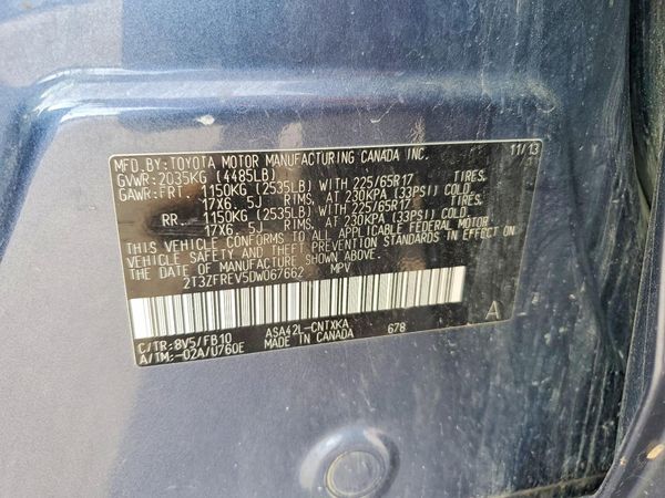2013 TOYOTA RAV4 Standard — VINS