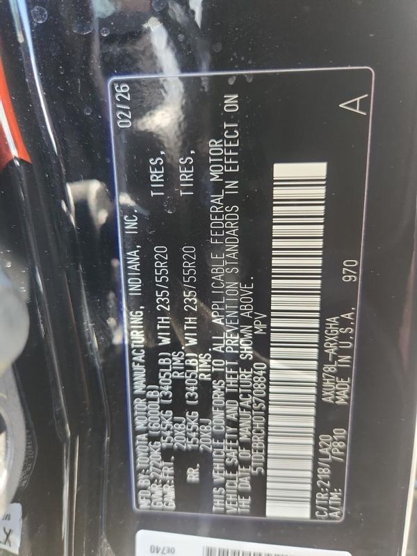 2026 TOYOTA HIGHLANDER Platinum — VINS