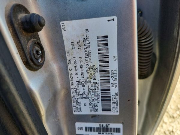 2015 TOYOTA TUNDRA SR5 Grade — VINS