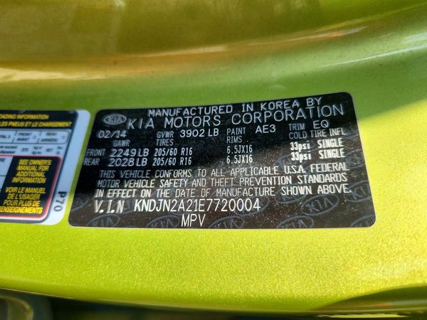 2014 KIA SOUL GL(BASE) — VINS