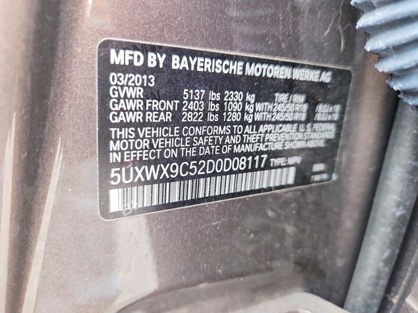 2013 BMW X3 xDrive28i — VINS