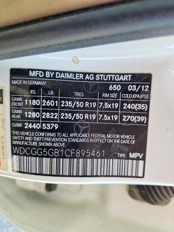 2012 MERCEDES-BENZ GLK GLK350 — VINS
