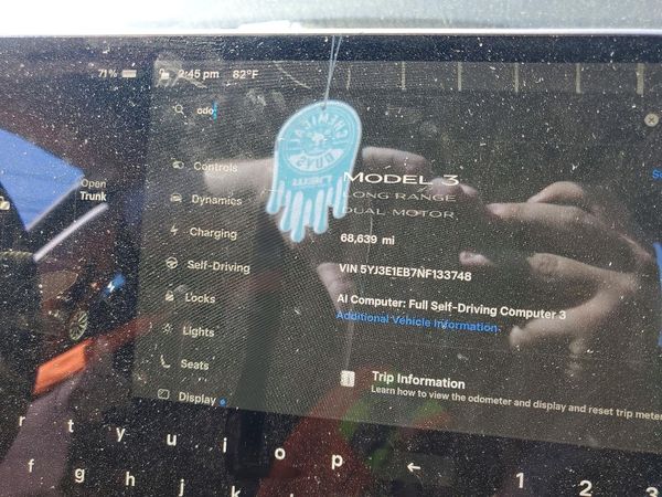 2022 TESLA MODEL 3 AW — ODOM