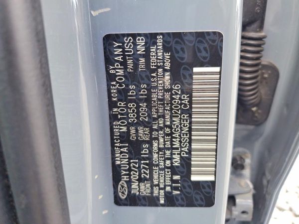 2021 HYUNDAI ELANTRA Blue — VINS