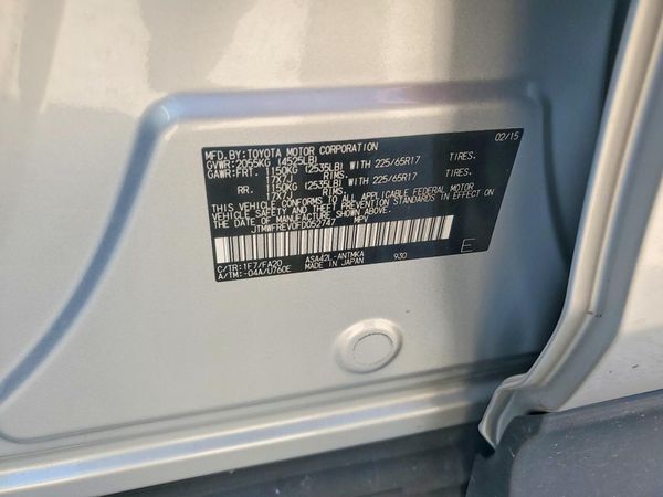 2015 TOYOTA RAV4 XLE (M Grade) — VINS