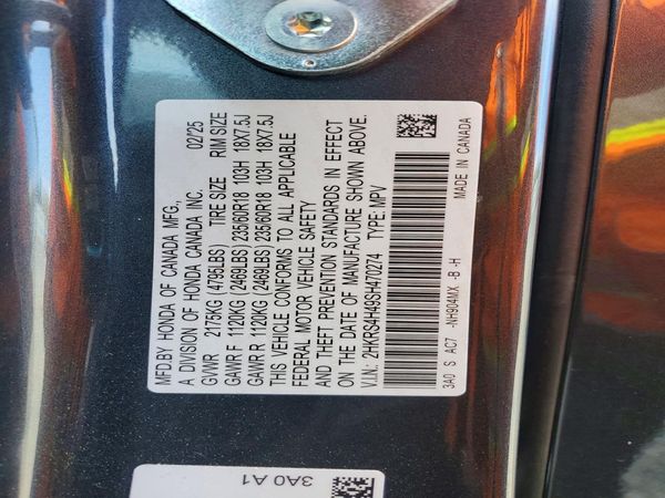 2025 HONDA CRV EX — VINS