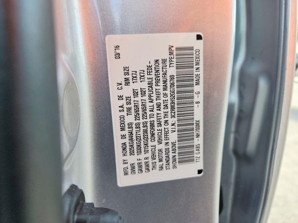 2016 HONDA CRV EX — VINS