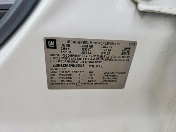 2015 CHEVROLET EQUINOX 2LT — VINS