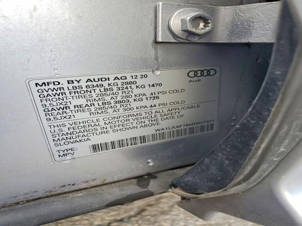 2021 AUDI Q7 — VINS