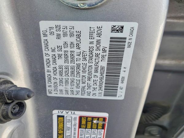 2018 HONDA CRV EX — VINS