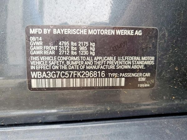 2015 BMW 328 xDrive — VINS