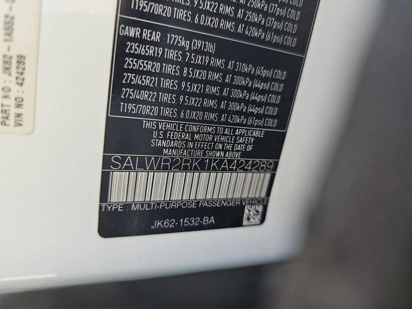 2019 LAND ROVER RANGE ROVER SPORT HSE