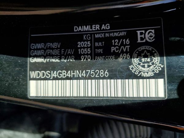 2017 MERCEDES-BENZ CLA CLA250-4M — VINS