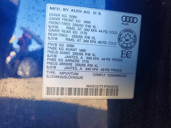 2015 AUDI Q7 Premium — VINS