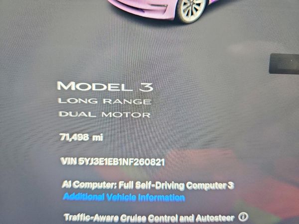 2022 TESLA MODEL 3 — ODOM