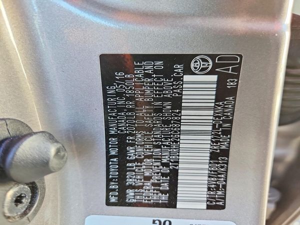 2016 TOYOTA COROLLA L/LE — VINS