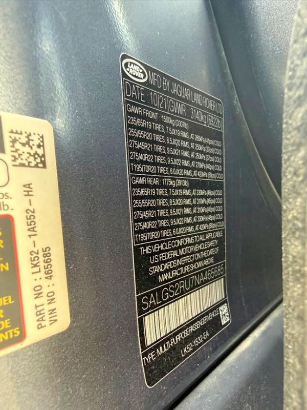 2022 LAND ROVER RANGE ROVER HSE Westminster Edition