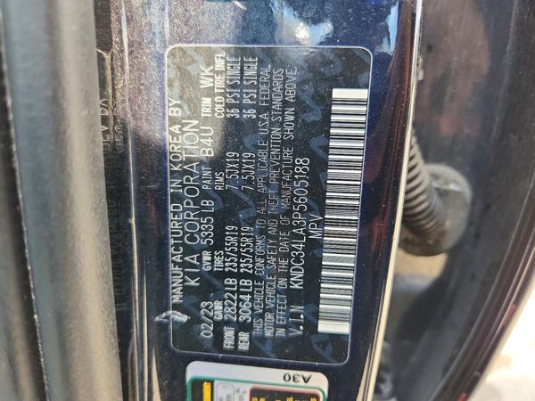 2023 KIA EV6 Light, Wind — VINS
