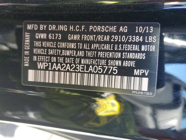 2014 PORSCHE CAYENNE — VINS